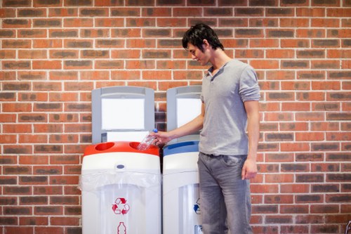 Recycling items being sorted during clearance