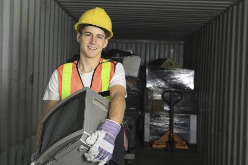 Truck carrying business waste removal in Wallington